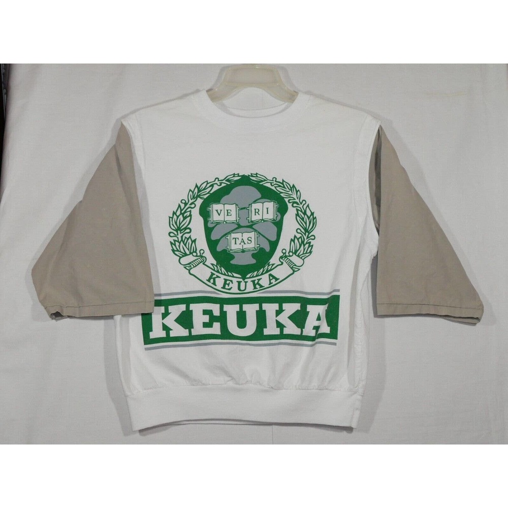 Vintage Dodger Band Keuka College Veritas White Gray Green Size Small